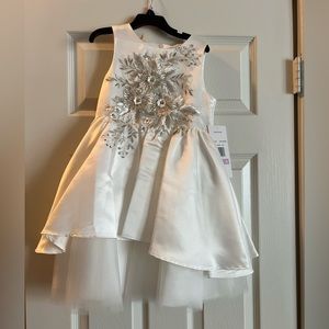 NWT Rare Editions formal off white dress